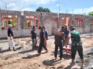 Empat Ruang Kelas Kokoh Berdiri, Bukti Nyata TMMD Ke-127 Kodim 1618/TTU, Bangun Pendidikan di Perbatasan
