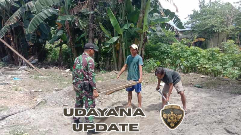 Wujud Sinergitas TNI dan Rakyat, Babinsa Turun Langsung Karya Bakti