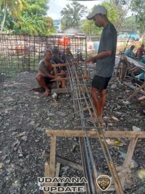 Babinsa Kodim 1627/RN Monitoring Pekerjaan  Pondasi KDKMP Namodale