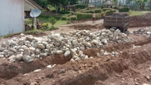 Pendropan Material Bangunan Sekolah Warnai Pra TMMD ke-127 di Desa Sunkaen