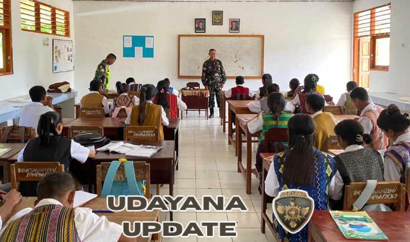 Tak Hanya Bangun Gedung, Satgas TMMD Ke-127 Kodim 1618/TTU Bangun Semangat Generasi Perbatasan
