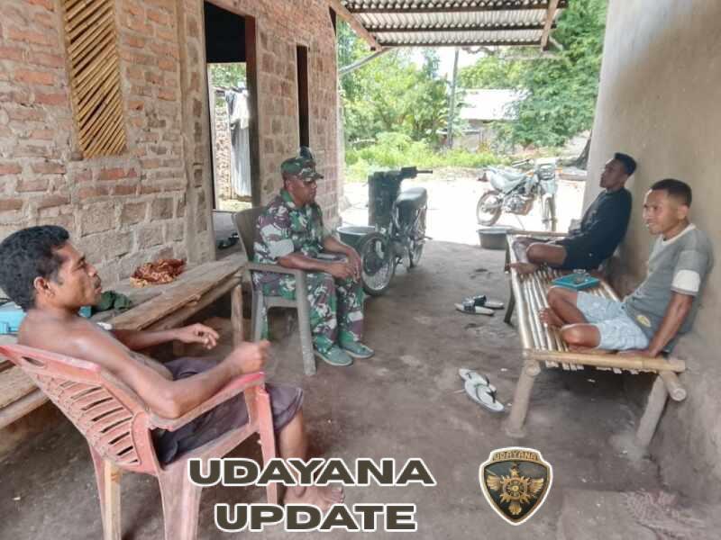 Serda Rahmad Bao Ajak Warga Desa Bana Jaga Kamtibmas