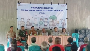 Babinsa Koramil 1618-03/Insut Hadiri Sosialisasi PTSL, Dorong Kepastian Hukum Tanah Warga
