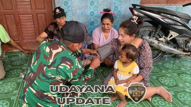 Yonarmed 12 Kostrad Gelar Pelayanan Kesehatan Keliling di Wilayah Pos Lakmars