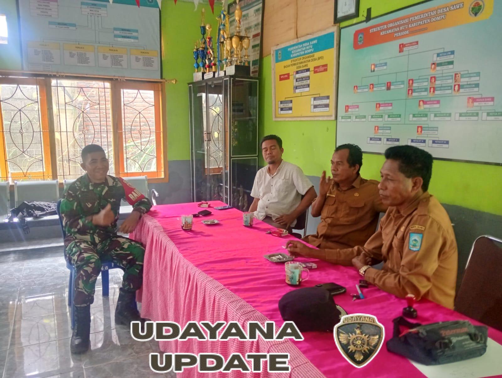 Babinsa Sawe Koordinasi dengan Kades dan KDKMP Terkait Pembangunan Gerai Koperasi