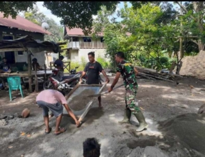 Kodim 1622/Alor Lanjutkan Rehab RTLH di Kelurahan Moru