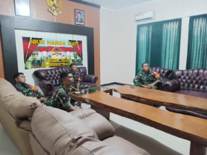 Kodim 1628/Sumbawa Barat Ikuti Vicon Sosialisasi Jembatan Gantung Printis Garuda