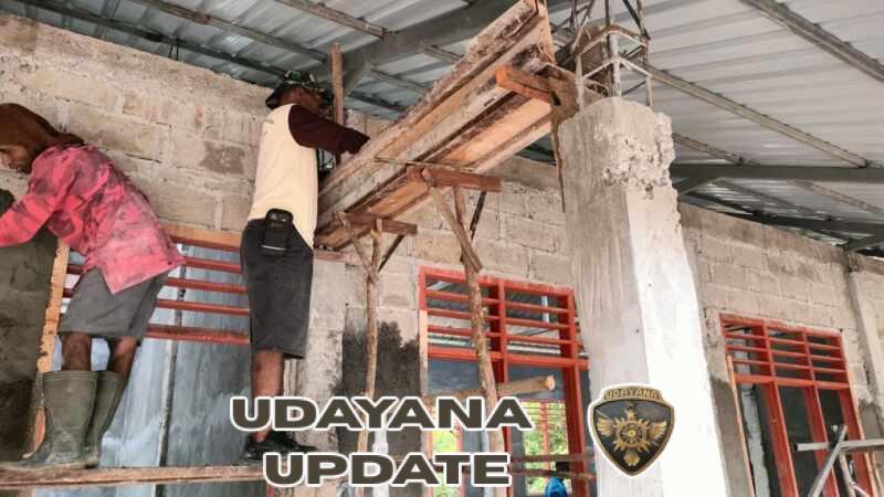 Satgas TMMD Ke-127 Kodim 1618/TTU Kerjakan Papan Cor Gantung RKB SMAN Bikomi Nilulat