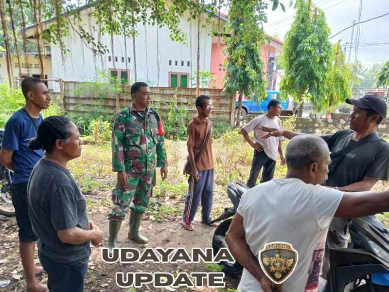 Babinsa Tana Duen Komsos Bersama Pokmas Bahas Pengembangan Pantai Bolawolon