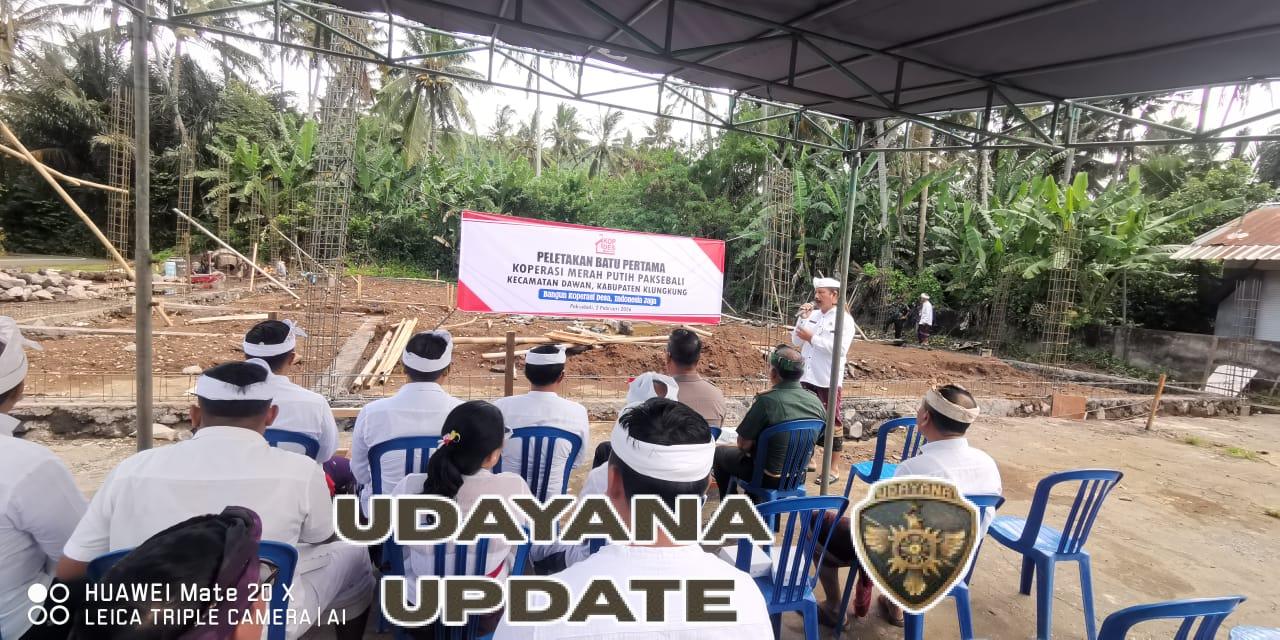 Danramil Dawan Hadiri Peletakan Batu Pertama Pembangunan KDKMP Desa Paksebali