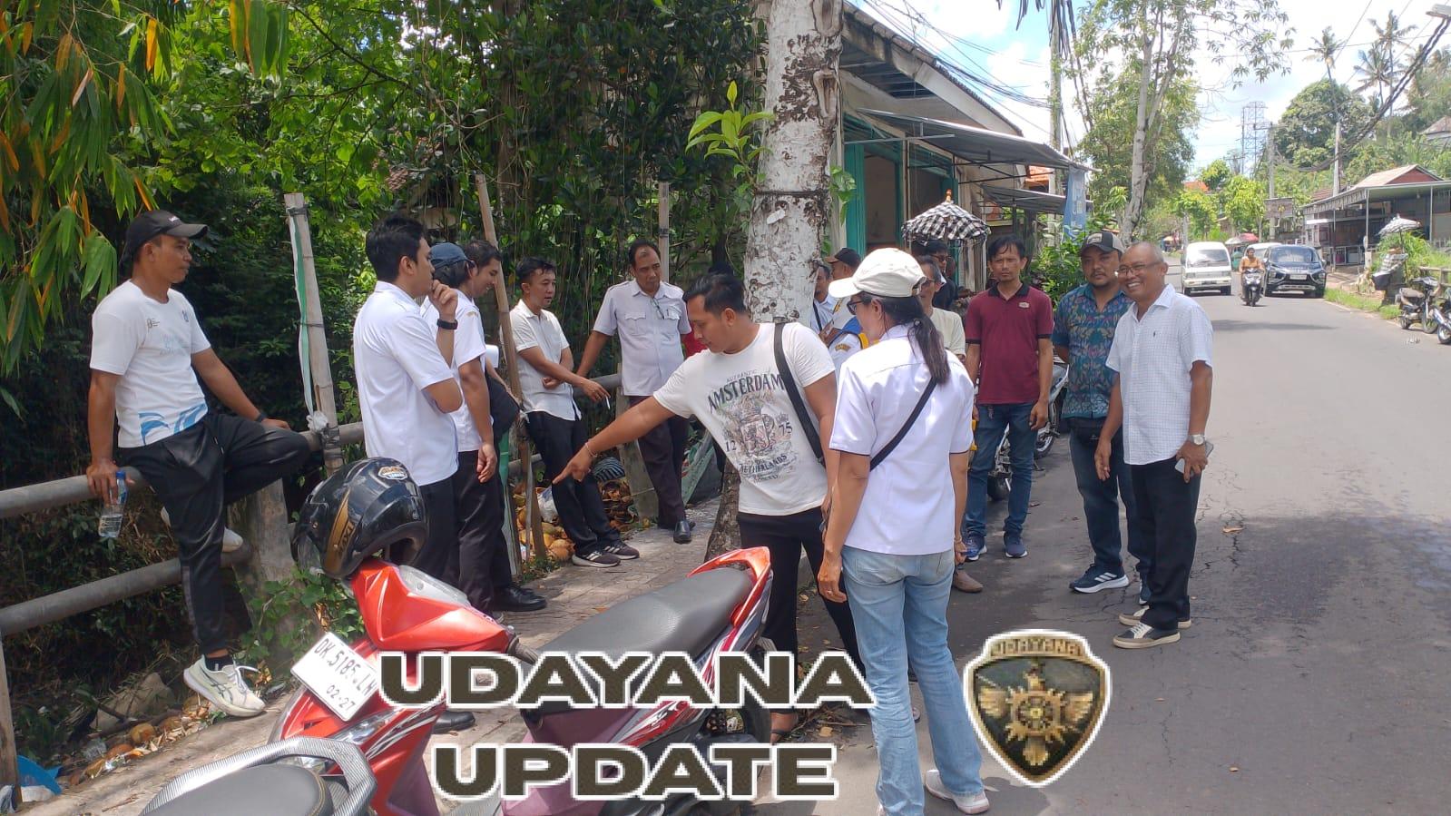 Babinsa Serongga Kawal Kunjungan PUPR Provinsi Bali Tinjau Saluran Irigasi Tersumbat