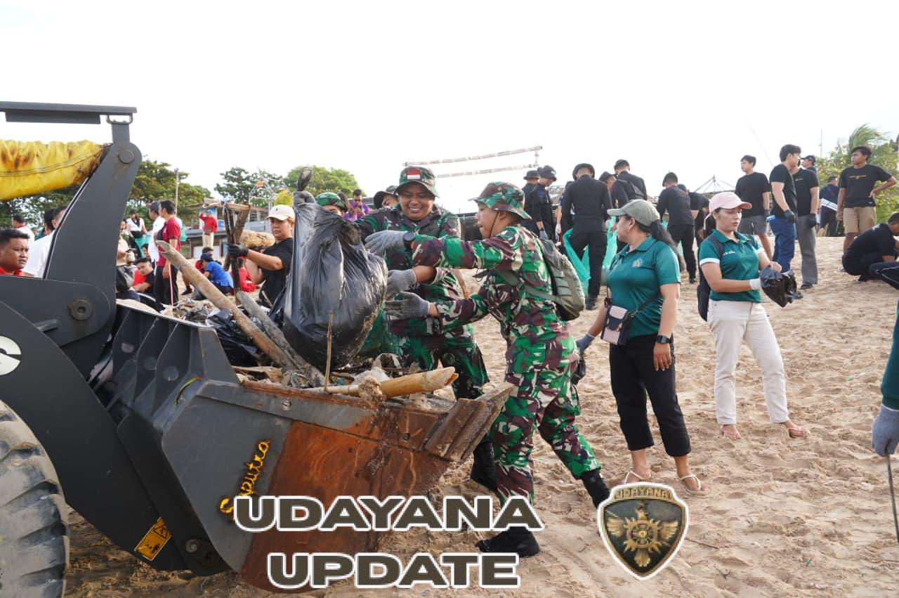Kodam IX/Udayana Dukung Aksi Bersih Pantai Bali, Wujud Sinergi TNI Jaga Lingkungan dan Pariwisata Nasiona