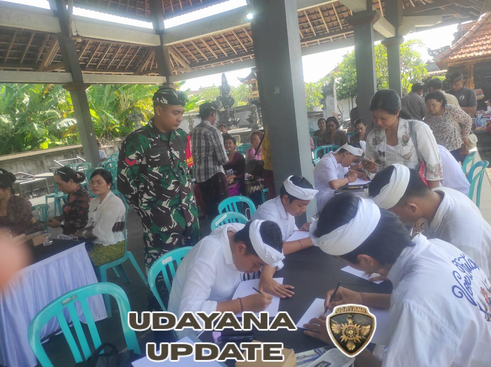 Babinsa Kamasan Dampingi Bulan Bahasa Bali VIII Di Balai Banjar Tabanan