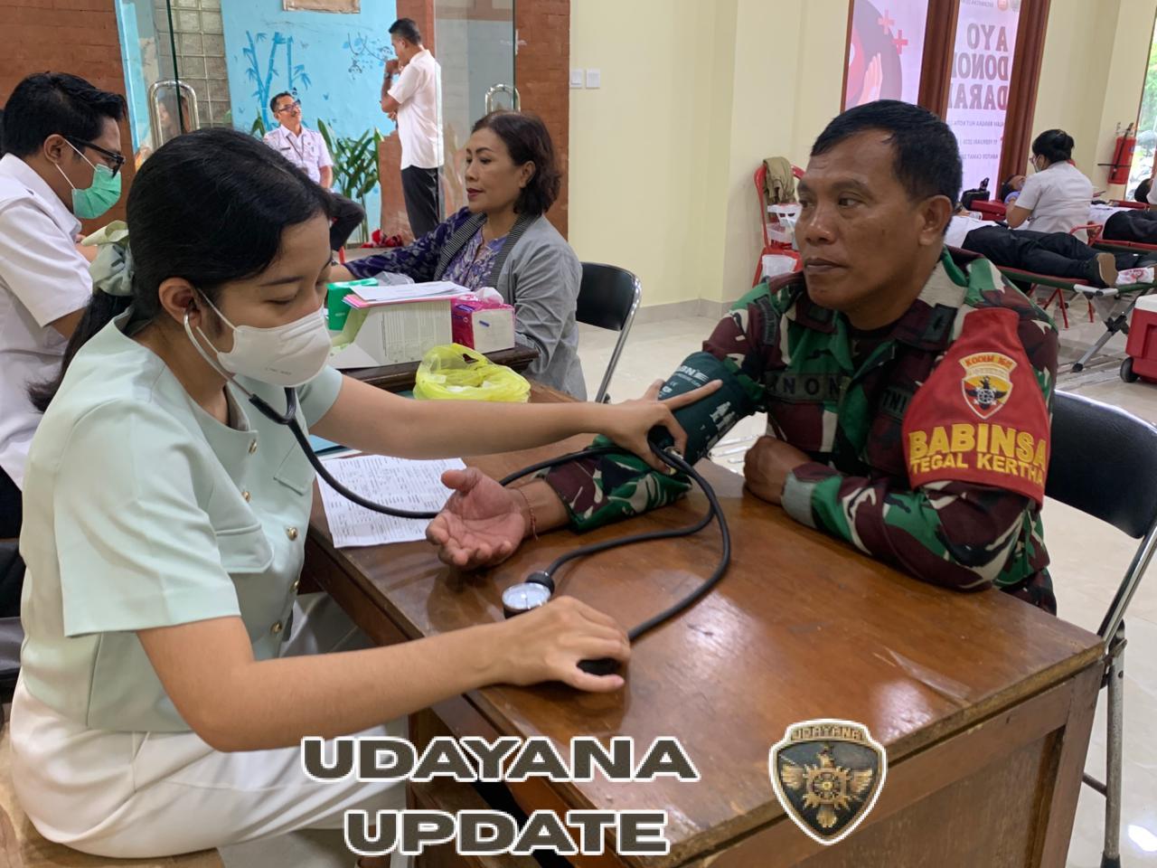 Sinergi Camat Denpasar Barat-Koramil 1611-07: Donor Darah Massal HUT Kota ke-238