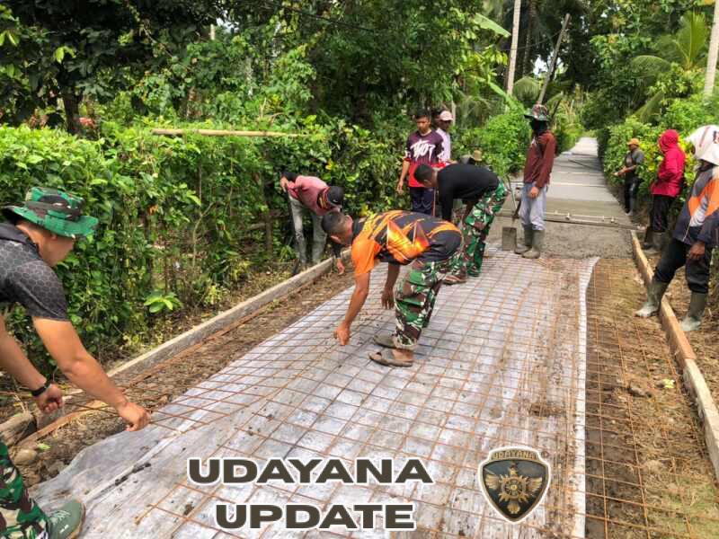 Akselerasi TMMD Ke-127 Jembrana: Pengerjaan Rabat Beton Jalan Penghubung Desa Capai Progres Positif