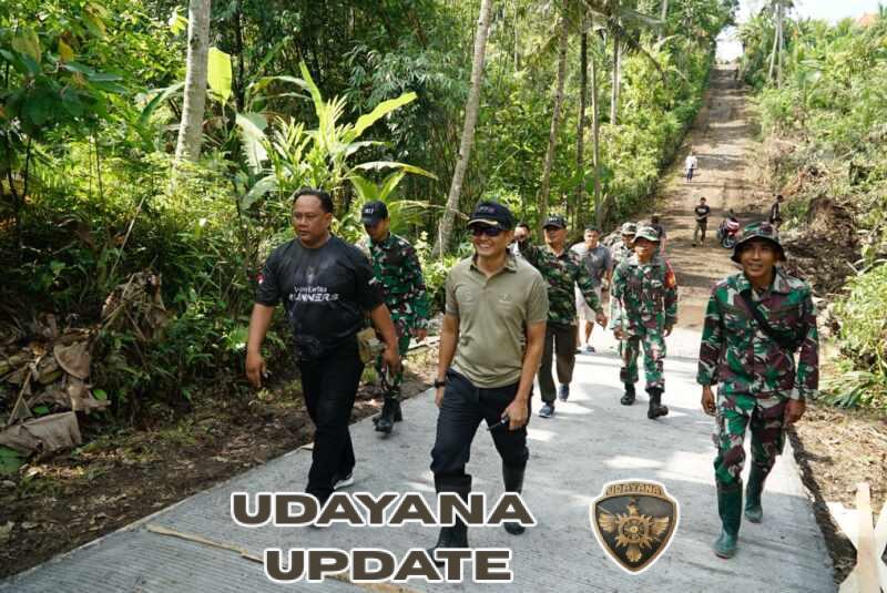 Dansatgas TMMD 127 Jembrana Bakar Semangat Prajurit di Lokasi Rabat Jalan”