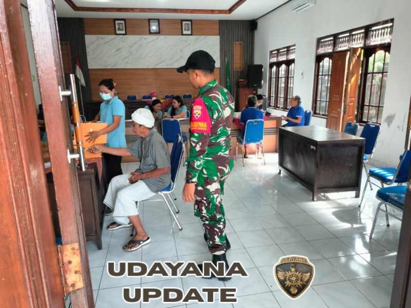 Babinsa Koramil Klungkung Dampingi Posyandu Lansia Di Desa Selisihan