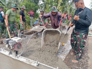 TMMD 127 Jembrana: Akses Pertanian Desa Penyaringan Kini Lebih Kokoh dengan Rabat Beton