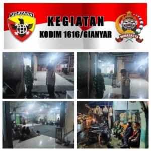 Babinsa Tegallalang Amankan Sholat Tarawih, Wujud Nyata TNI Jaga Kerukunan Umat