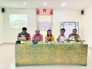 Babinsa Takmung Hadiri Rapat Mini Loka Karya Triwulan I Lintas Sektor Puskesmas Banjarangkan II