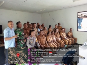 Rakor Kecamatan Amarasi Timur Dihadiri Babinsa Pakubaun Koramil