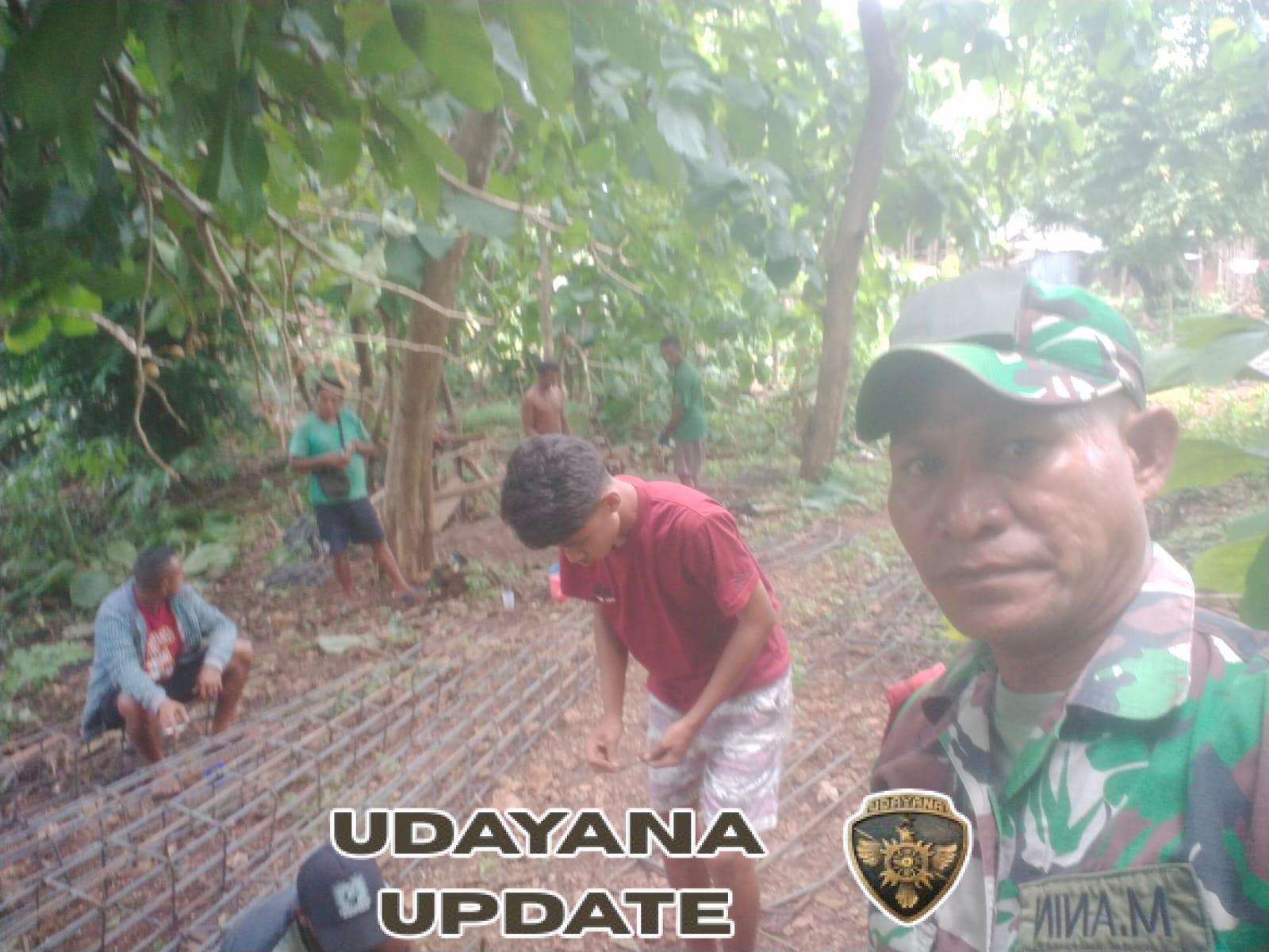 Babinsa Koramil 1627-01/Ba’a Monitoring Pembangunan KDKMP di Desa Sanggaoen