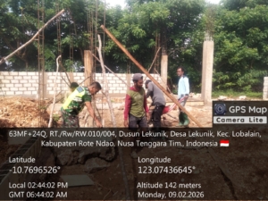 Babinsa Koramil 1627-01/Baa Pantau Pembangunan KDKMP di Desa Lekunik
