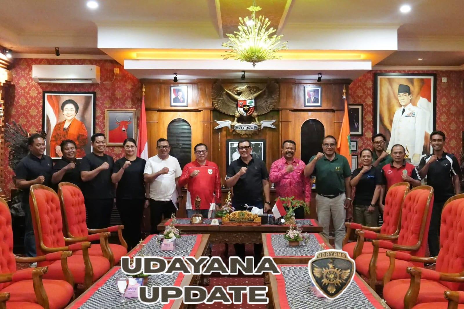 Bupati Tabanan Terima Panitia Kejuaraan Bola Voli SMA/SMK se-Kabupaten Tabanan