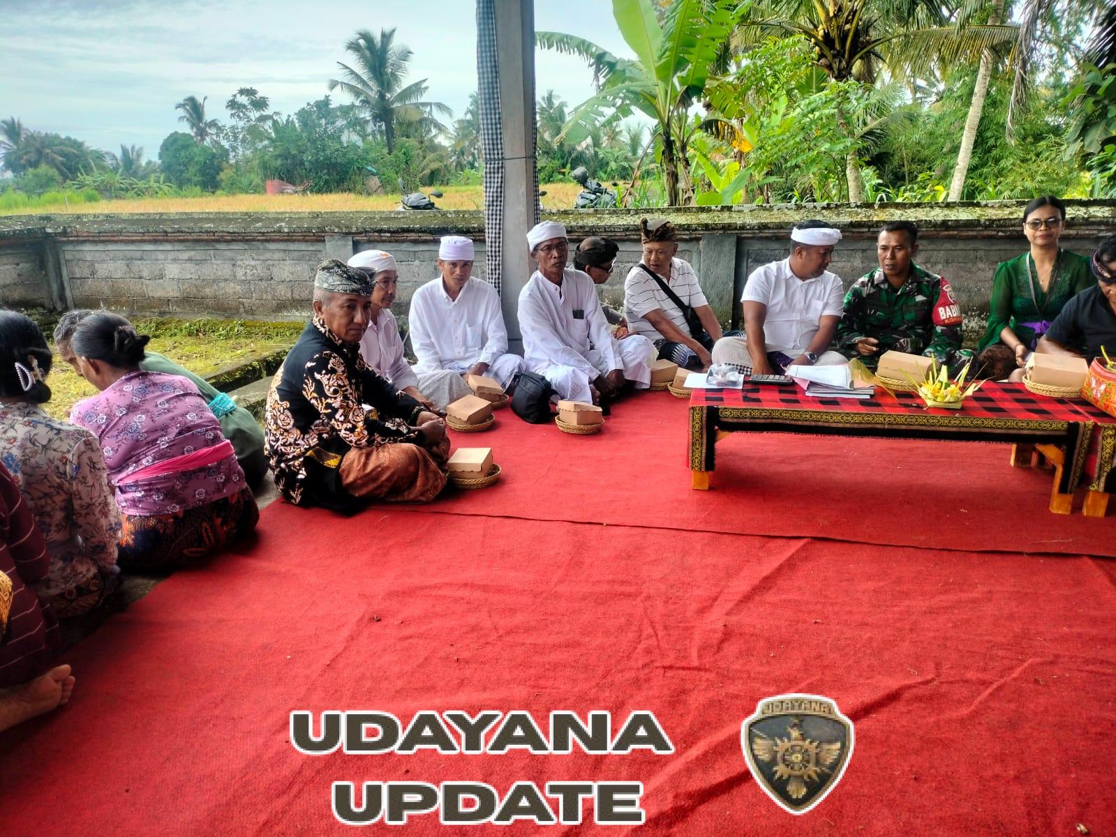 Dukung Ketahanan Pangan, Babinsa Bakbakan Hadiri Pengukuhan Pekaseh Subak Dugul