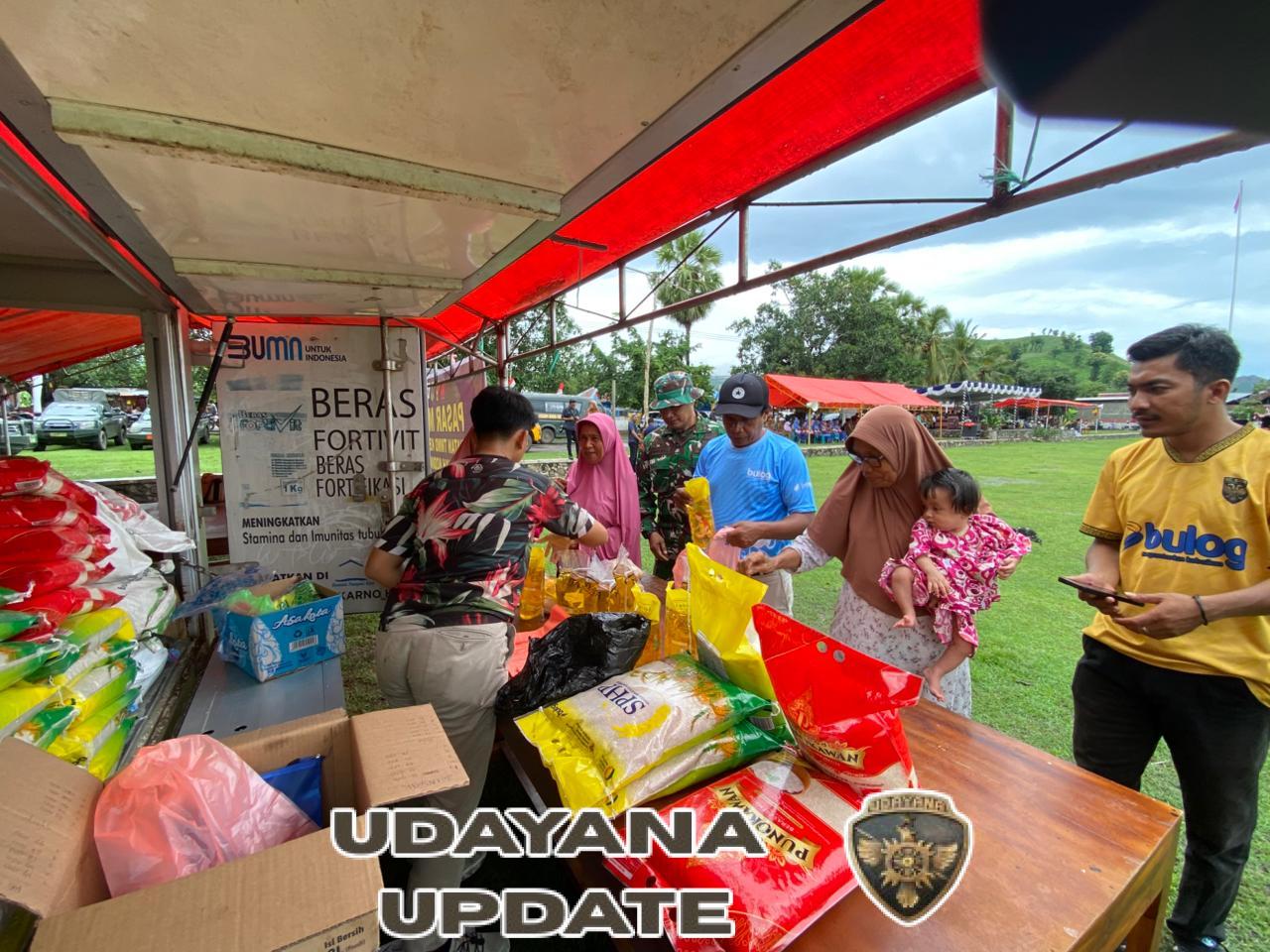 Kerjasama Bulog dan Kodim 1608/Bima Gelar Pasar Murah, Antusiasme Warga Membara