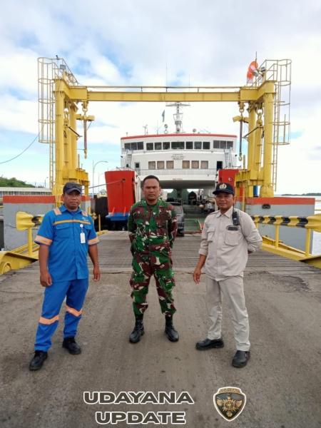Koramil 1628-04/Poto Tano Tingkatkan Keamanan Pelabuhan Penyeberangan