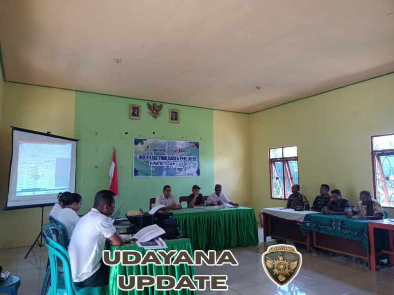 Babinsa Aimere Hadiri Musdes Khusus Penetapan KPM BLT-DD 2026 di Waesae