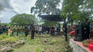 Upacara Pemakaman Militer Anggota Kodim 1614/Dompu Berlangsung Khidmat di Manggelewa