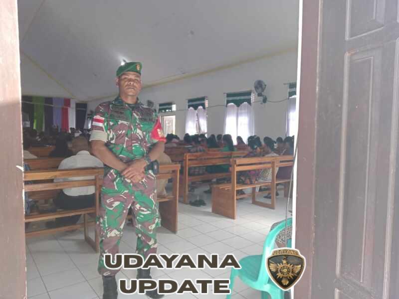 Babinsa Batutua Amankan Ibadah Minggu di Gereja Talitakumi Nggauk