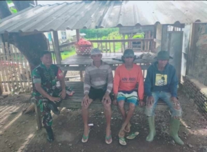 Babinsa Desa Hu’u Ajak Petani Laporkan Sawah Siap Panen