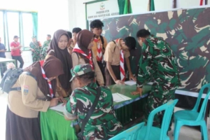Kodim 1616/Gianyar Gembleng 105 Pelajar dalam Persami KKRI, Tumbuhkan Jiwa Bela Negara Sejak Dini