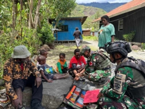 Free Medical Care Satgas Yonif 743/PSY Hadirkan Harapan Sehat di Yalinggua