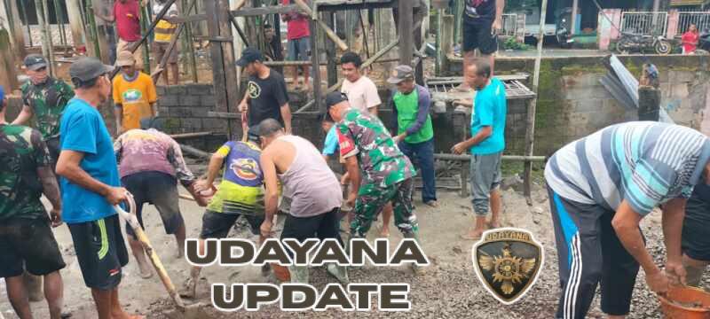 Pembinaan Teritorial, Babinsa Hu’u Aktif Bantu Pembangunan Masjid