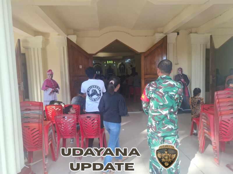 Pastikan Aman dan Tertib, Babinsa Kota Larantuka Kawal Perayaan Rabu Abu