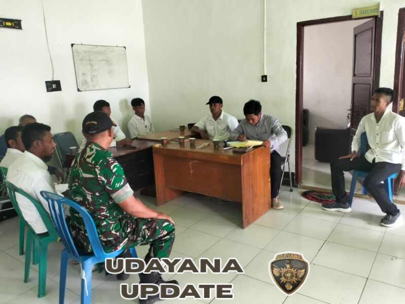 Komsos di Aula Kantor Desa, Wujud Sinergi TNI dan Pemerintah Desa
