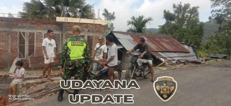 Jaga Kondusivitas Wilayah, Babinsa 1602-01/Ende Sambangi Warga Nangapanda