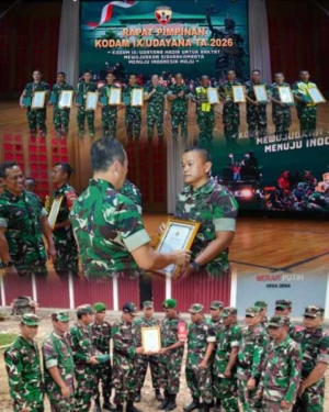 Penghargaan Babinsa Terbaik Disalurkan melalui Dandim pada Rapat Pimpinan Kodam Udayana