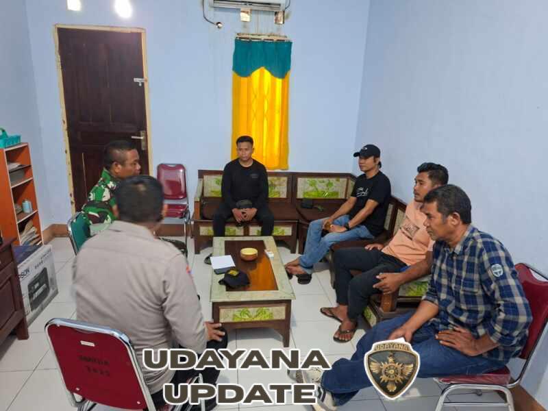 Babinsa Koramil 1614-01/Dompu dan Bhabinkamtibmas Bahas Keamanan Jalur Dam Mila