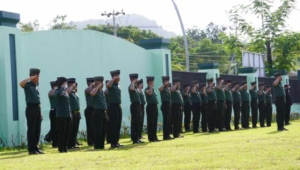 Kodim 1630/Manggarai Barat Gelar Upacara Bendera Rutin Hari Senin
