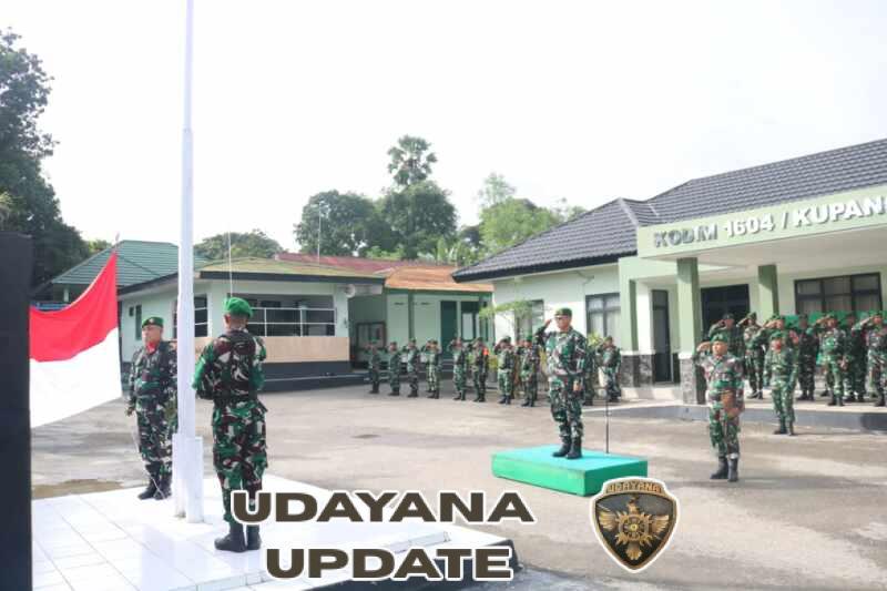 Tumbuhkan Patriotisme, Kodim 1604 Kupang Gelar Upacara Bendera