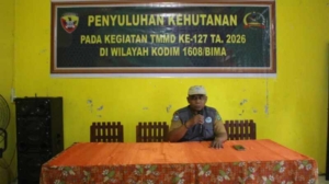 Satgas TMMD Gandeng  Dinas Kehutanan Kabupaten Bima Sosialisasikan Pentingnya Pelestarian Hutan