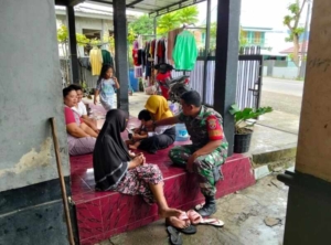 Babinsa Desa Seran Aktif Komsos, Dukung Program Gizi Bumil dan Busui