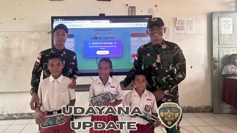 Kepedulian Yonarmed 12 Kostrad, Prajurit Mengajar Matematika di SDI Lalebun Malaka