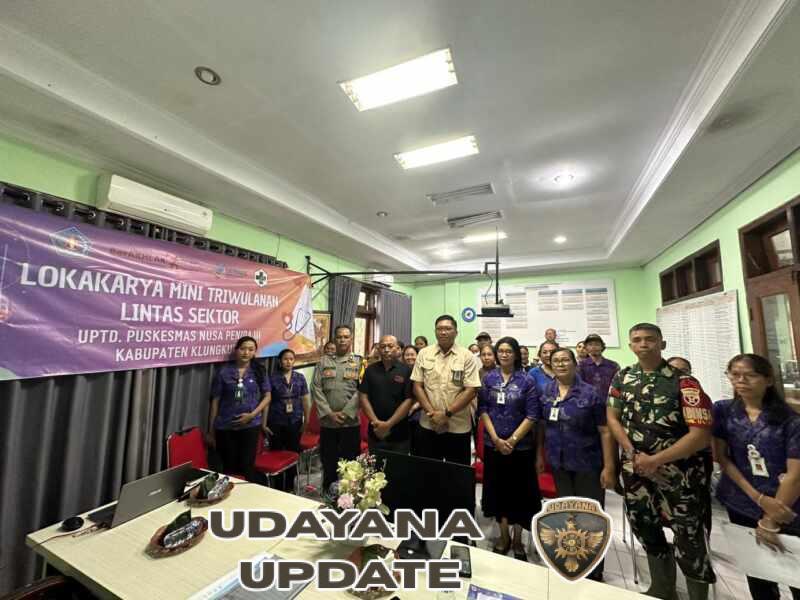 Babinsa Klumpu Atensi Rapat Lokakarya Mini Lintas Sektor Triwulanan I UPTD Puskesmas III Nusa Penida
