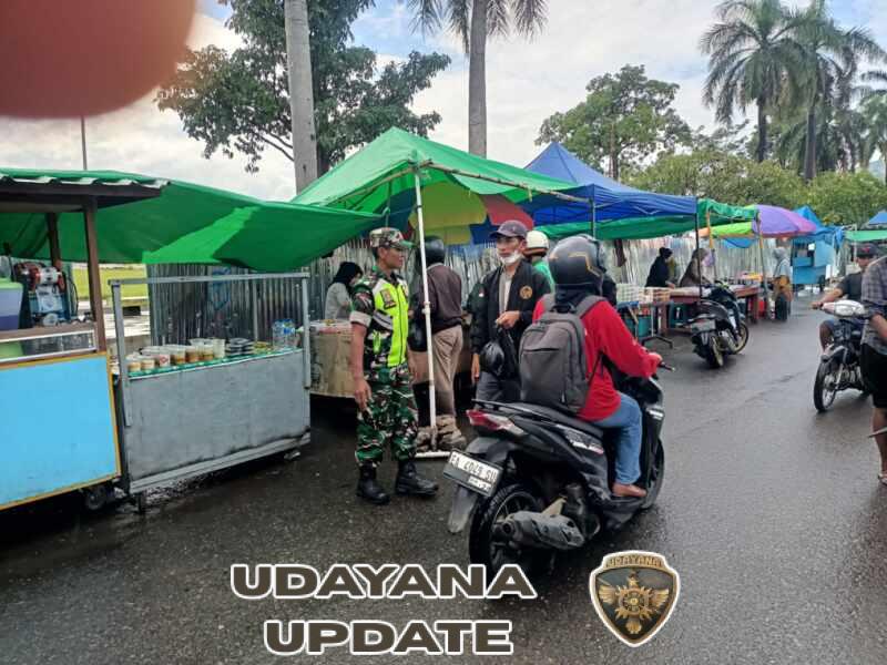 Patroli Gabungan TNI-Polri-Dishub Amankan Aktivitas Pasar Ramadhan Kota Bima